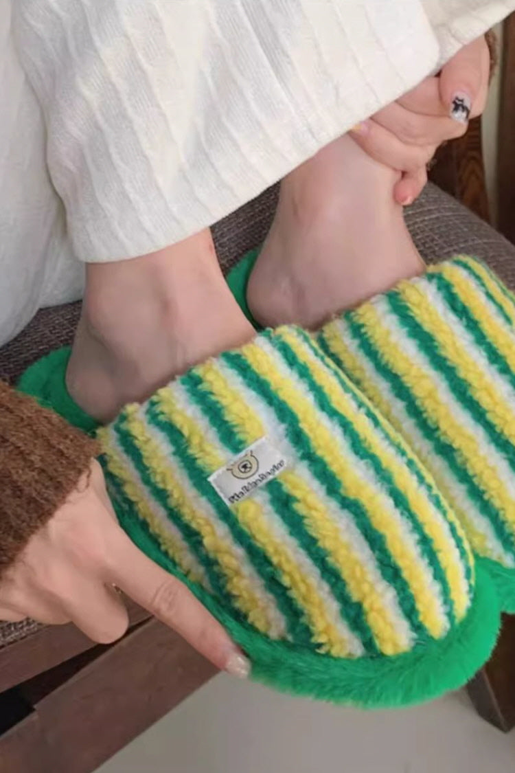 Stripe Patch Slippers
