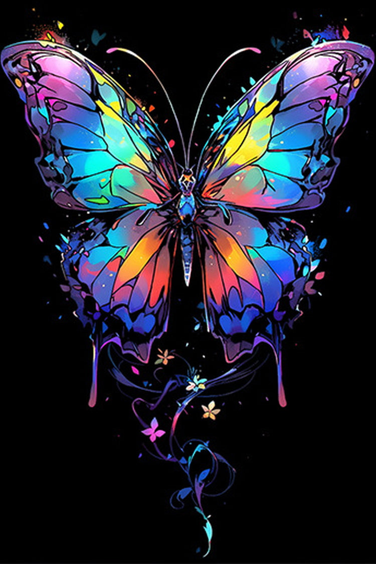 Luminous Scratch: Celestial Butterflies