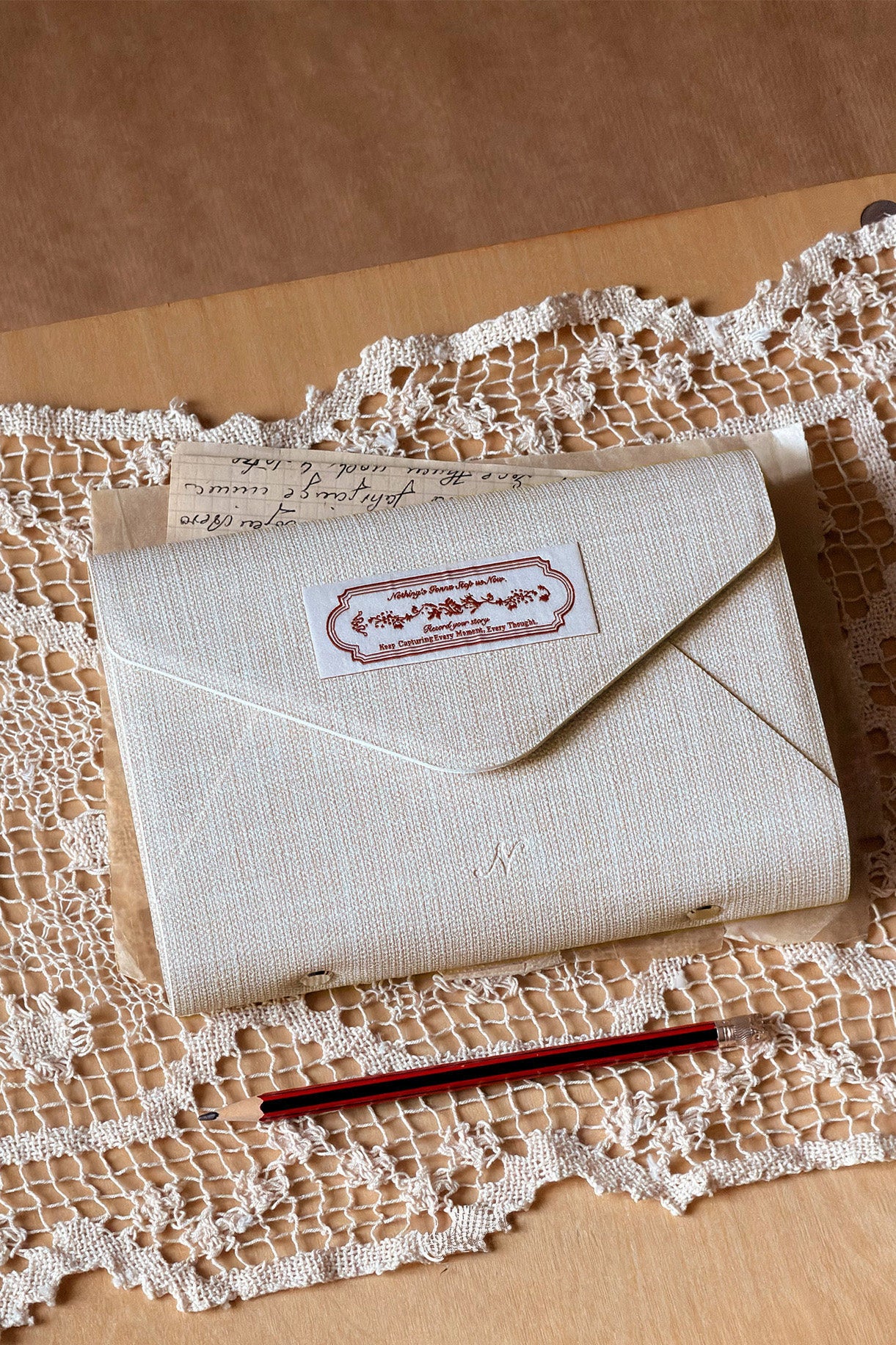 Letters from Afar - Eggshell Gingham
