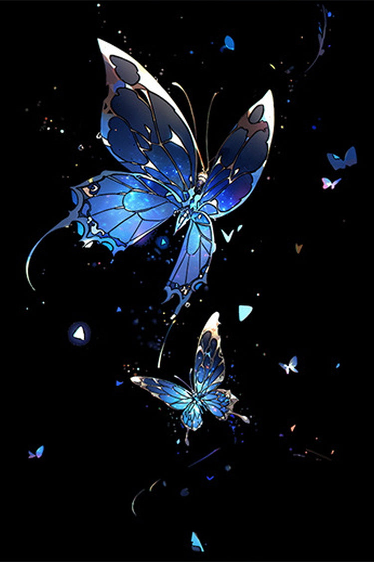 Luminous Scratch: Celestial Butterflies