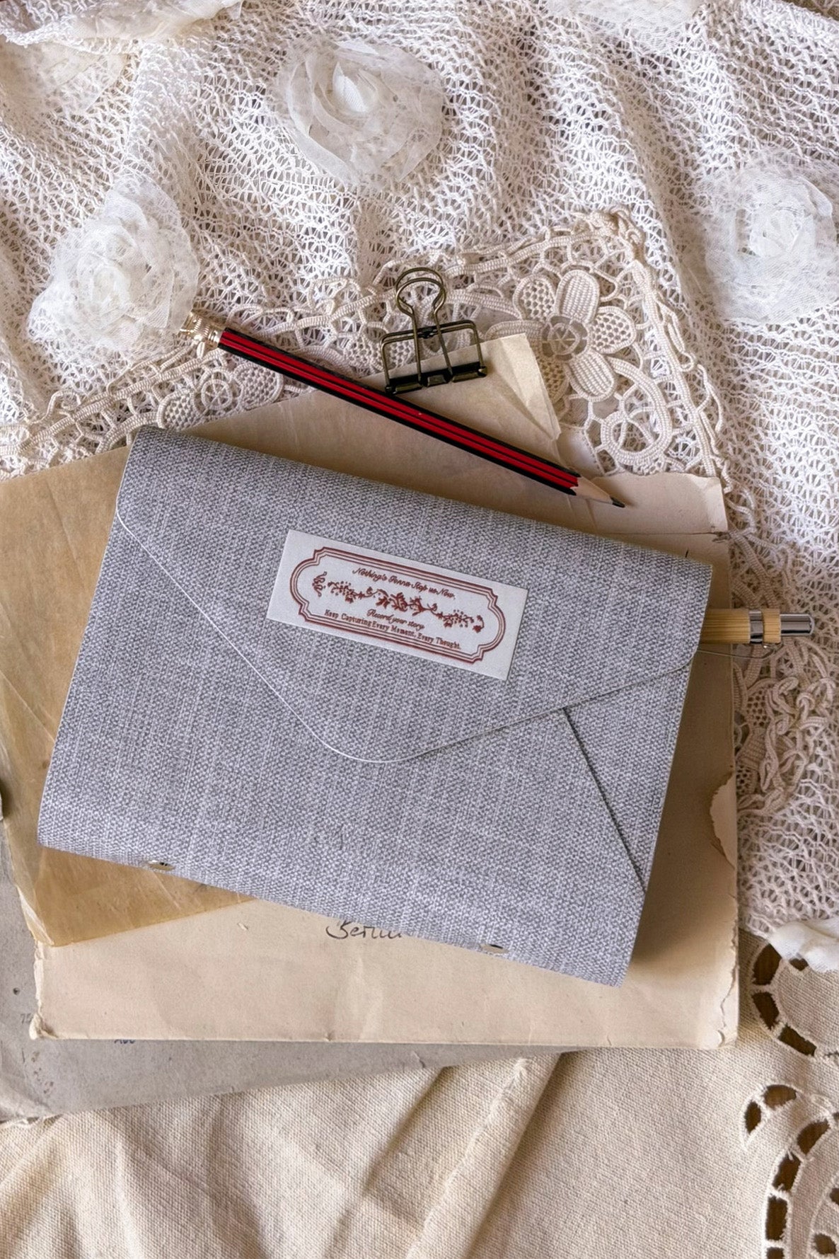 Letters from Afar - Eggshell Gingham