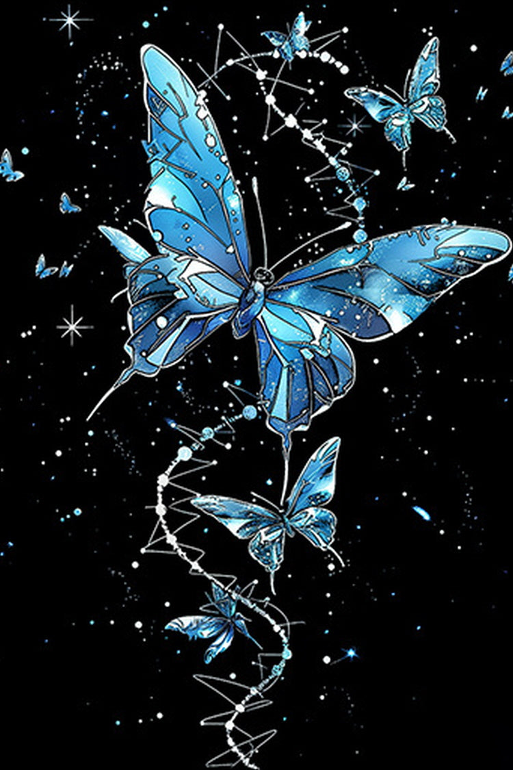 Luminous Scratch: Celestial Butterflies
