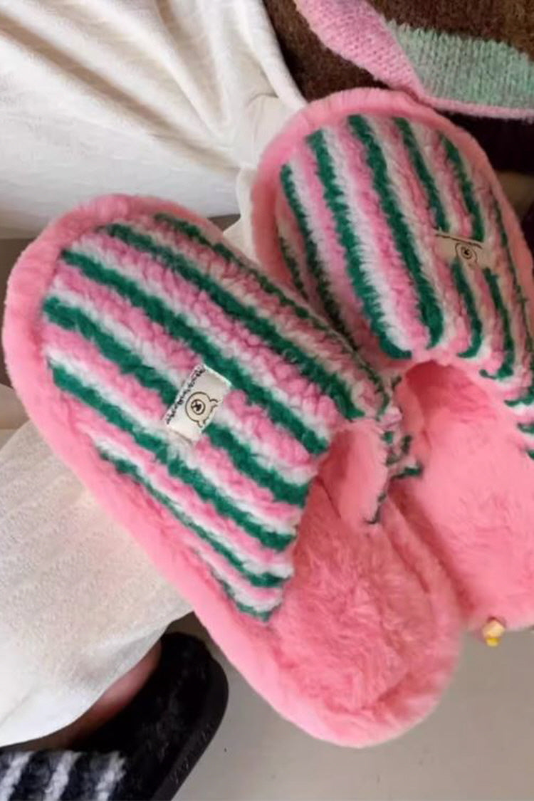 Stripe Patch Slippers